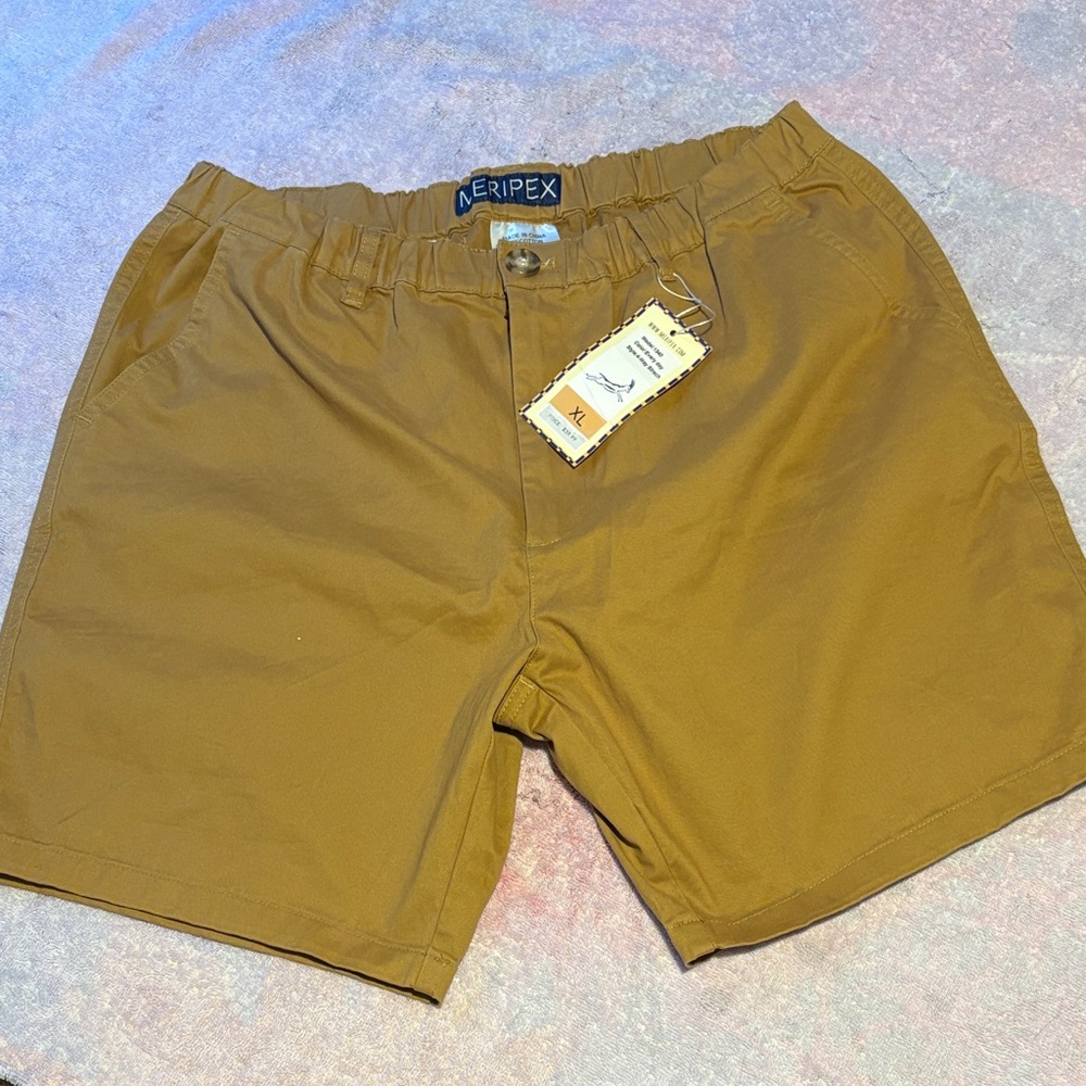 Meripex 1340 Men's Tan Flat Front Shorts